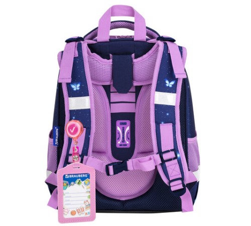 Ранец BRAUBERG PREMIUM, 2 отделения, с брелоком, 