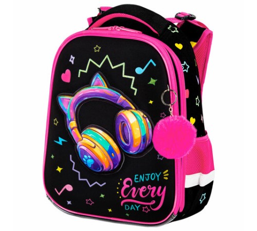 Ранец BRAUBERG PREMIUM, 2 отделения, с брелоком, 