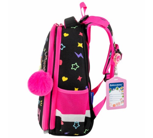 Ранец BRAUBERG PREMIUM, 2 отделения, с брелоком, 