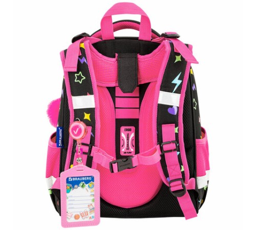 Ранец BRAUBERG PREMIUM, 2 отделения, с брелоком, 