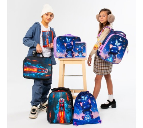 Ранец BRAUBERG PREMIUM, 2 отделения, с брелоком, 