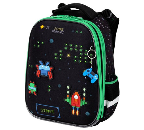 Ранец BRAUBERG PREMIUM, 2 отделения, с брелоком, 