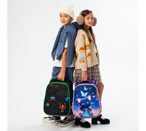 Ранец BRAUBERG PREMIUM, 2 отделения, с брелоком, 