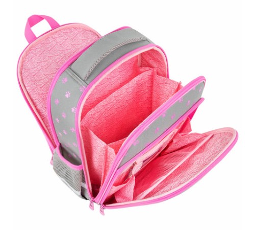 Ранец BRAUBERG QUADRO, 3 отделения, с брелком, Hi there, велюровая панель, 37х28х18 см, 273105