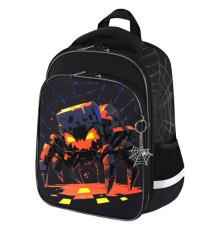 Ранец BRAUBERG QUADRO, 3 отделения, с брелком, Fire spider, 37х28х18 см, 273106