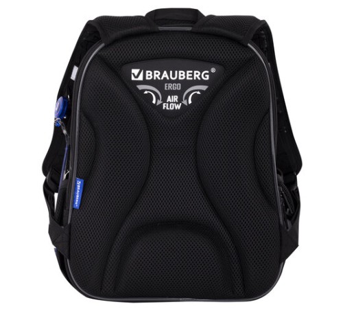 Ранец BRAUBERG QUADRO, 3 отделения, с брелком, Fire spider, 37х28х18 см, 273106