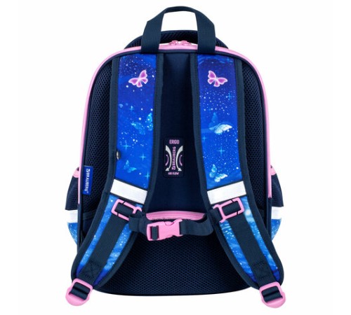 Ранец BRAUBERG FIT, 2 отделения, Night watcher, СВЕТЯЩИЙСЯ, 38х27х14 см, 273108