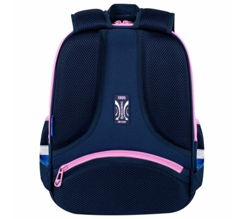 Ранец BRAUBERG FIT, 2 отделения, Night watcher, СВЕТЯЩИЙСЯ, 38х27х14 см, 273108