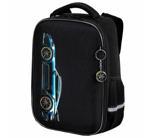 Ранец BRAUBERG LIGHT, 1 отделение, с брелком, Vertical car, 36х26х13 см, 273110