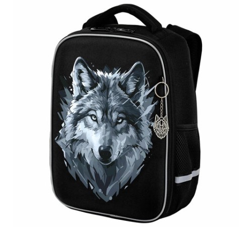 Ранец BRAUBERG LIGHT, 1 отделение, с брелком, Gray wolf, 36х26х13 см, 273111