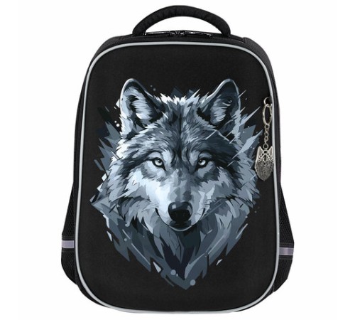 Ранец BRAUBERG LIGHT, 1 отделение, с брелком, Gray wolf, 36х26х13 см, 273111