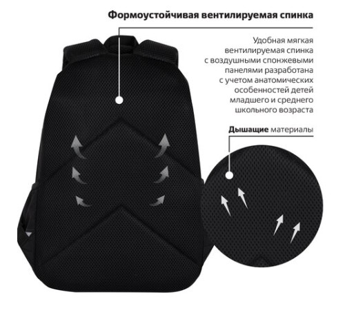 Рюкзак BRAUBERG INTENT, 2 отделения, 4 кармана, 