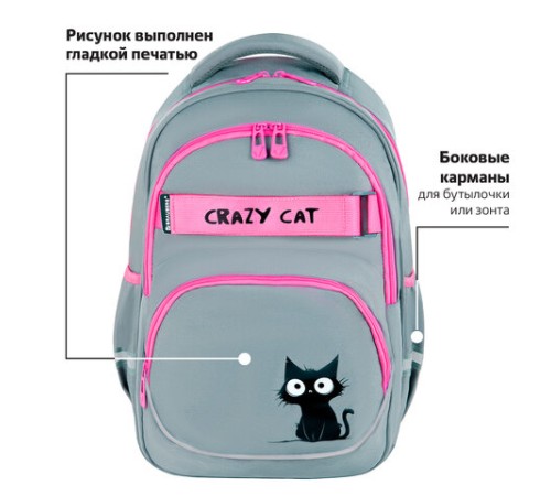 Рюкзак BRAUBERG MOTION, 2 отделения, 3 кармана, 