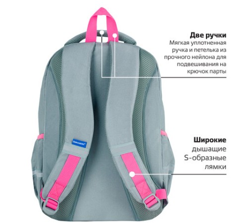Рюкзак BRAUBERG MOTION, 2 отделения, 3 кармана, 