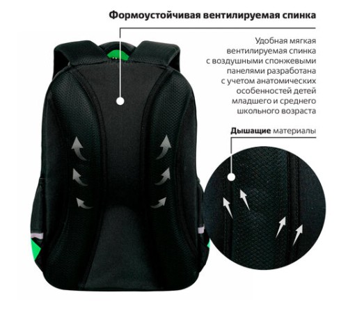 Рюкзак BRAUBERG MOTION, 2 отделения, 3 кармана, 