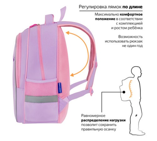Рюкзак BRAUBERG FAVOUR, 2 отделения, 3 кармана, 