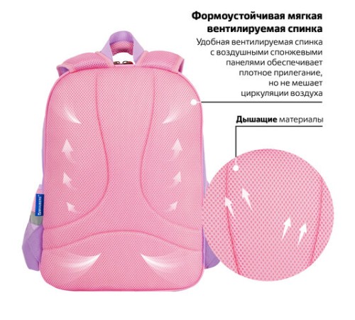 Рюкзак BRAUBERG FAVOUR, 2 отделения, 3 кармана, 