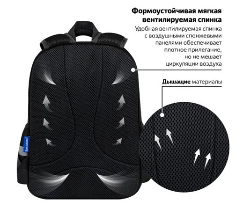 Рюкзак BRAUBERG FAVOUR, 2 отделения, 3 кармана, 