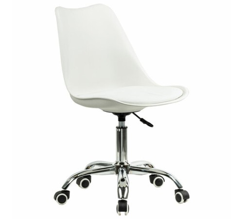 Кресло стул BRABIX "Eames MG-310 CH", хром, пластик белый, экокожа белая, 532923 Кресло стул BRABIX "Eames MG-310 CH", хром, пластик белый, экокожа белая, 532923