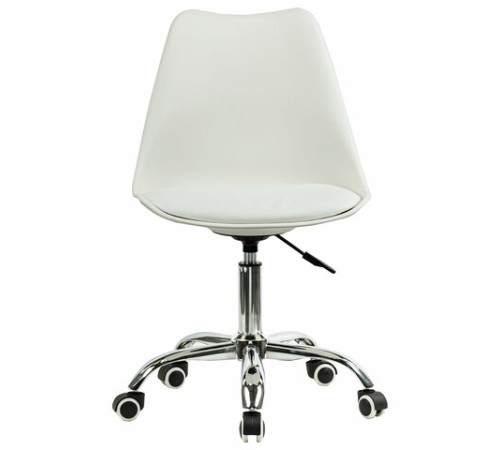 Кресло стул BRABIX "Eames MG-310 CH", хром, пластик белый, экокожа белая, 532923 Кресло стул BRABIX "Eames MG-310 CH", хром, пластик белый, экокожа белая, 532923