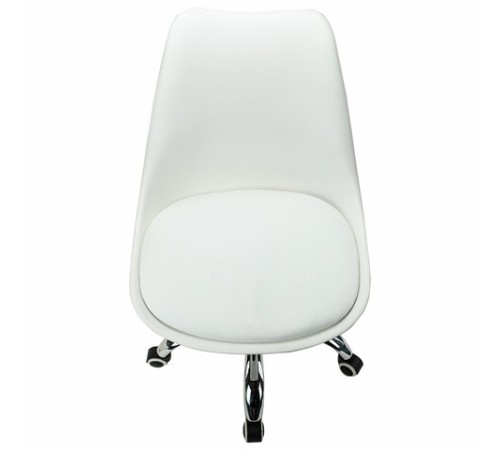 Кресло стул BRABIX "Eames MG-310 CH", хром, пластик белый, экокожа белая, 532923 Кресло стул BRABIX "Eames MG-310 CH", хром, пластик белый, экокожа белая, 532923