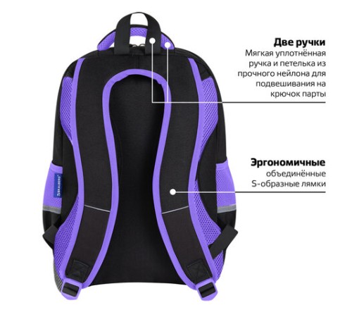 Рюкзак BRAUBERG STAR, 1 отделение, 5 карманов, 