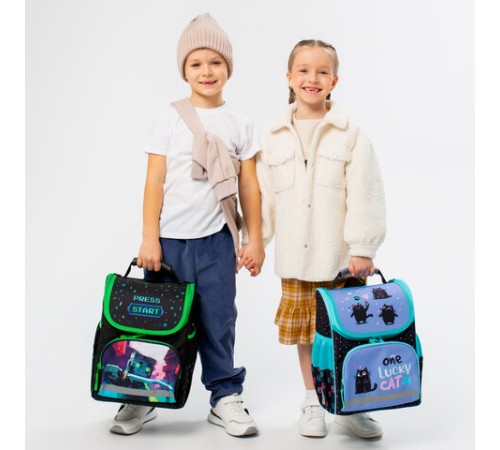 Ранец ПИФАГОР BASIC, 1 отделение, 3 кармана, эргономичная спинка, 