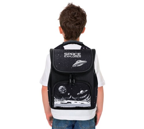 Ранец ПИФАГОР BASIC, 1 отделение, 3 кармана, эргономичная спинка, 