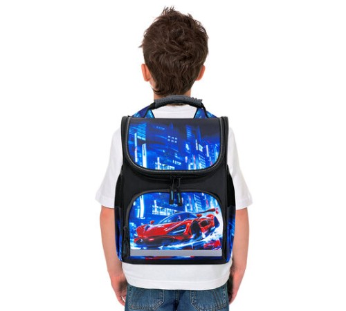 Ранец ПИФАГОР BASIC, 1 отделение, 3 кармана, эргономичная спинка, 