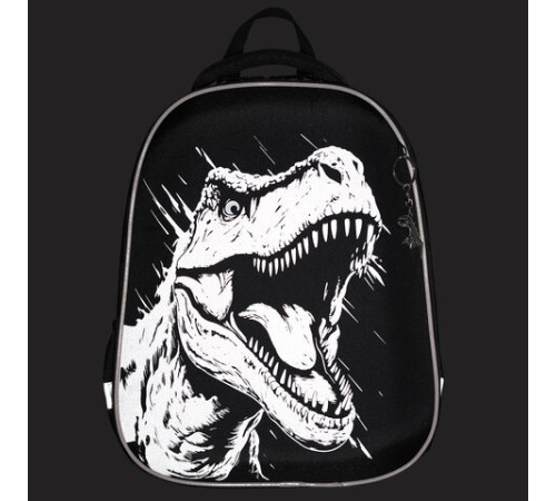 Ранец BRAUBERG SHINY, 2 отделения, с брелком, Scary dino, СВЕТЯЩИЙСЯ РИСУНОК, 38х28х14 см, 273143