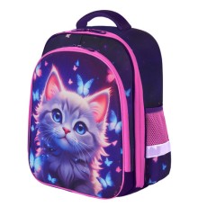 Ранец BRAUBERG KIDS STANDARD, 2 отделения, Curious cat, 36х28х14 см, 273145