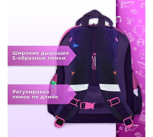 Ранец BRAUBERG KIDS STANDARD, 2 отделения, Curious cat, 36х28х14 см, 273145