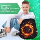 Ранец BRAUBERG KIDS STANDARD, 2 отделения, Fire split, 3D-панель, 36х28х14 см, 273147