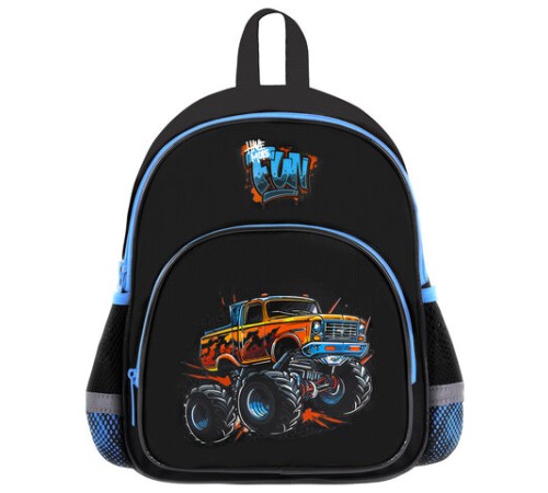 Рюкзак BRAUBERG KIDS PLAY детский, 1 отделение, 3 кармана, Funny wheels, 29х23х12 см, 273149