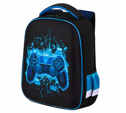 Ранец BRAUBERG KIDS START, 1 отделение, 2 кармана, Digital gamepad, 3D-панель, 35х26х13 см, 273152