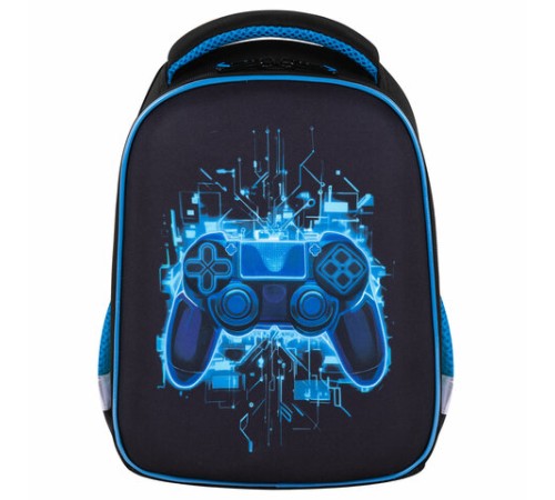 Ранец BRAUBERG KIDS START, 1 отделение, 2 кармана, Digital gamepad, 3D-панель, 35х26х13 см, 273152