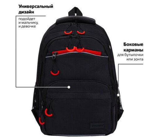 Рюкзак BRAUBERG FORCE, 2 отделения, 5 карманов, 