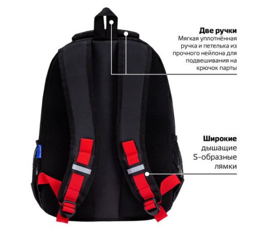 Рюкзак BRAUBERG FORCE, 2 отделения, 5 карманов, 