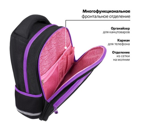 Рюкзак BRAUBERG OPTIMA, 2 отделения, с брелоком, 