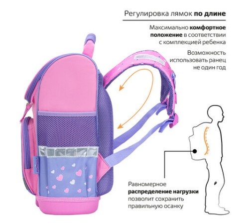 Ранец ЮНЛАНДИЯ WISE, 1 отделение, 3 кармана, устойчивое дно, Best fellows, 37х29х15 см, 273161