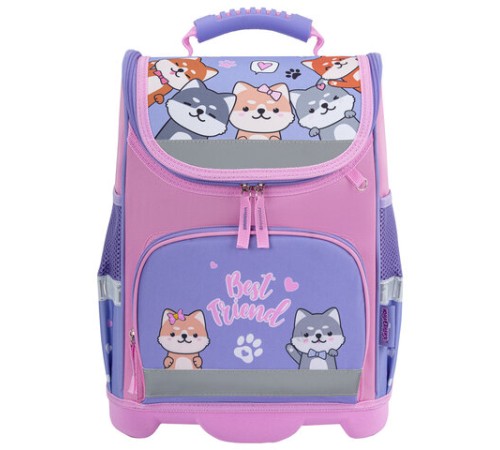 Ранец ЮНЛАНДИЯ WISE, 1 отделение, 3 кармана, устойчивое дно, Best fellows, 37х29х15 см, 273161