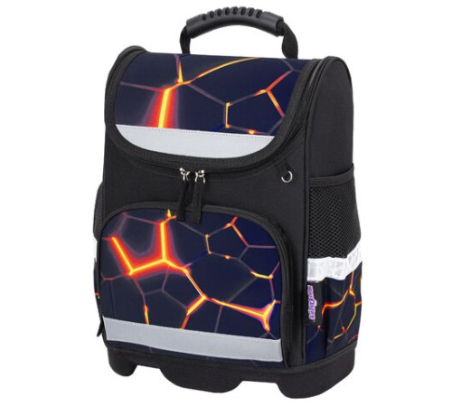 Ранец ЮНЛАНДИЯ WISE, 1 отделение, 3 кармана, устойчивое дно, Volcano split, 37х29х15 см, 273162