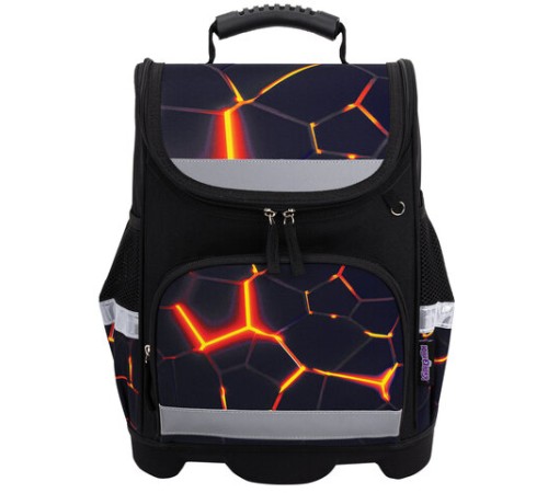 Ранец ЮНЛАНДИЯ WISE, 1 отделение, 3 кармана, устойчивое дно, Volcano split, 37х29х15 см, 273162