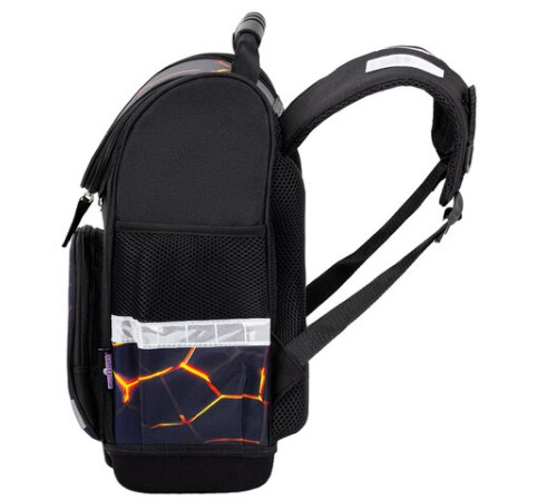 Ранец ЮНЛАНДИЯ WISE, 1 отделение, 3 кармана, устойчивое дно, Volcano split, 37х29х15 см, 273162