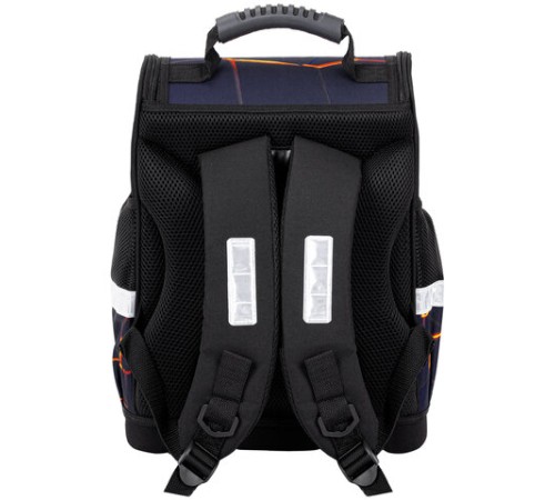 Ранец ЮНЛАНДИЯ WISE, 1 отделение, 3 кармана, устойчивое дно, Volcano split, 37х29х15 см, 273162