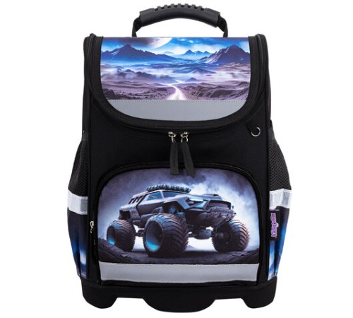 Ранец ЮНЛАНДИЯ WISE, 1 отделение, 3 кармана, устойчивое дно, Space driver, 37х29х15 см, 273163