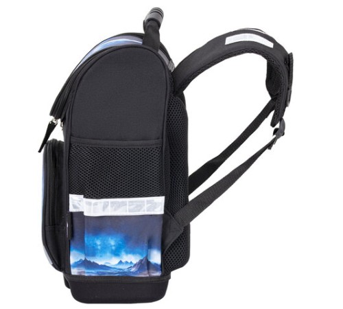 Ранец ЮНЛАНДИЯ WISE, 1 отделение, 3 кармана, устойчивое дно, Space driver, 37х29х15 см, 273163