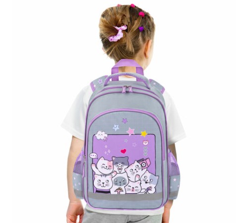 Рюкзак ПИФАГОР SCHOOL, 1 отделение, 3 кармана, 