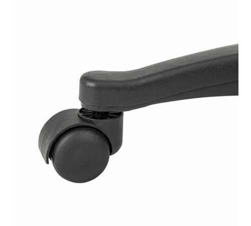Кресло стул BRABIX "Eames MG-310 PL", пластик черный, экокожа черная, 532927