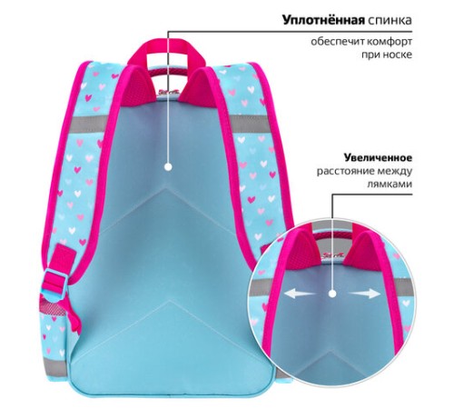 Рюкзак ПИФАГОР SCHOOL, 1 отделение, 3 кармана, 